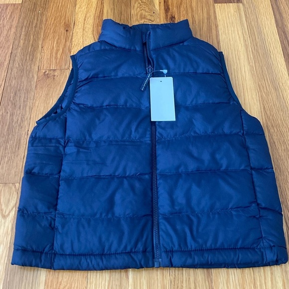 NWT Uniqlo Boys Blue Puffer Vest Size 5-6